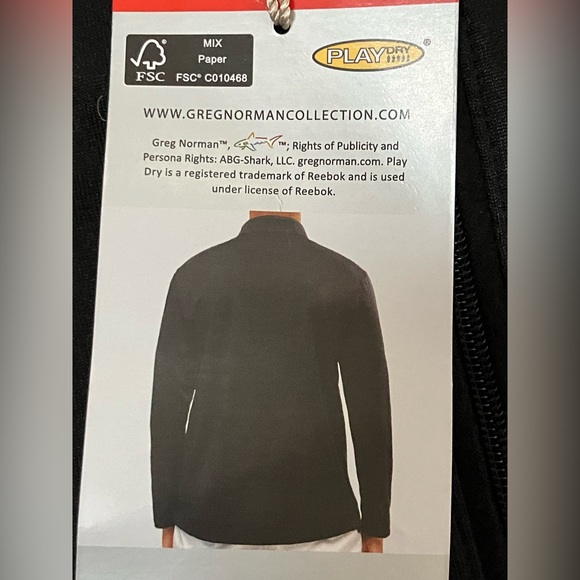 NEW!!! Greg Norman (Reebok) ML75 1/4 zip pullover black or grey M - Picture 7 of 7